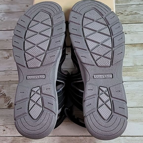 Lands’ End All Weather Sandals Grey/Black Size 10B - Picture 4 of 8